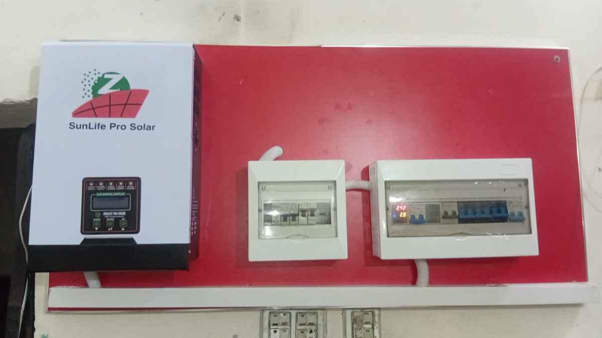 SunLife Pro Solar inverter clean branded install with DB panels